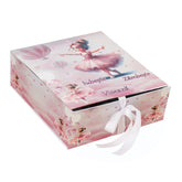 Trusou cu balerina pentru botez, 8 piese, roz pudrat, REC3274